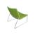 Vegas Lounge Chair with Metal Base & Horizontal Stitching