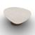 Mushroom Laminated Ceramic-Glass/Wood Pedestal Coffee Table