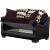 Illinois Microfiber/Vinyl Storage Loveseat