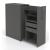 Boxi Office Lockable Storage Tower w/1 Shelf, 2 Metal Shelves & 2 Small Drawers