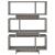 Reid 3-tier Open Back Geometric Bookcase