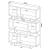 Reid 3-tier Open Back Geometric Bookcase