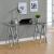Statham Glass Top Adjustable Writing Desk with Chromed Base