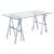 Statham Glass Top Adjustable Writing Desk with Chromed Base