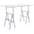 Statham Glass Top Adjustable Writing Desk with Chromed Base