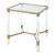 Penstemon Acrylic/Metal/Glass Square End Table