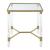 Penstemon Acrylic/Metal/Glass Square End Table