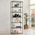 Kate 6-shelf Glass/Metal Bookcase