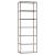 Kate 6-shelf Glass/Metal Bookcase