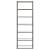 Kate 6-shelf Glass/Metal Bookcase
