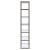 Kate 6-shelf Glass/Metal Bookcase