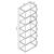 Kate 6-shelf Glass/Metal Bookcase