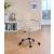 Amaturo Acrylic Seat Office Chair with Chromed Base