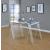 Amaturo Glass Top Writing Desk with Acrylic Base