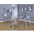 Amaturo Glass Top Writing Desk with Acrylic Base
