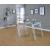 Amaturo Glass Top Writing Desk with Acrylic Base