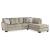 Decelle 2-Piece Polyester L-Shaped Sectional Sofa w/Right Arm Chaise Facing