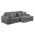 SM 80386 Velvet-Like Fabric L-Shaped Sectional Sofa