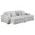 SM 80386 Velvet-Like Fabric L-Shaped Sectional Sofa