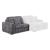 SM 80386 Velvet-Like Fabric L-Shaped Sectional Sofa