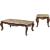 Shalisa Marble/Wood Rectangular Coffee Table Set