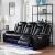 SM Vail Double Power Recliner Sofa w/Drop Down Table & LED Lighting