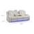 SM Vail Double Power Recliner Sofa w/Drop Down Table & LED Lighting