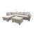 SM Vega Fabric Jumbo Corduroy L-Shaped Sectional Sofa