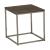 Cecil Wood/Metal Square End Table