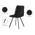 Annie Velvet Dining Chair with Matte Black