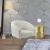 Barlow Faux Fur Chair with Gold Legs
