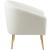 Barlow Faux Fur Chair with Gold Legs