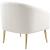 Barlow Faux Fur Chair with Gold Legs