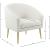 Barlow Faux Fur Chair with Gold Legs