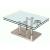 8164 Rectangular Motion Glass Cocktail Table