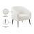 Barlow Faux Fur Chair with Matte Black Legs