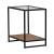 Bedford Rectangular Glass/MDF/Metal Chairside Table