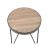Bage Wood/Metal Round End Table