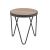 Bage Wood/Metal Round End Table