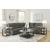 Museum Fabric 2-Piece Reclining Sectional