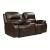 Mahala Leather/Bi-Cast Vinyl Double Reclining Loveseat w/Console