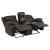 Jude Leatherette Double Glider Reclining Loveseat w/Console