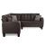 Sinclair Polyester Fabric/Wood Sectional Sofa