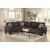 Sinclair Polyester Fabric/Wood Sectional Sofa