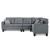 Sinclair Polyester Fabric/Wood Sectional Sofa