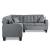 Sinclair Polyester Fabric/Wood Sectional Sofa