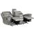 Aram Double Glider Microfiber Reclining Loveseat