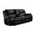 Bastrop Leather Gel Match Double Glider Reclining Love Seat w/Console