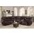 Bastrop Leatherette/Wood Match Reclining Sectional