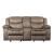 Bastrop Leather Gel Match Double Glider Reclining Love Seat w/Console